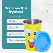 Adore Pro Numero Uno! The Character Printed Steel Tumbler 350mL - Smiley