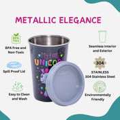 Adore Pro Numero Uno! The Character Printed Steel Tumbler 350mL - Unicorn