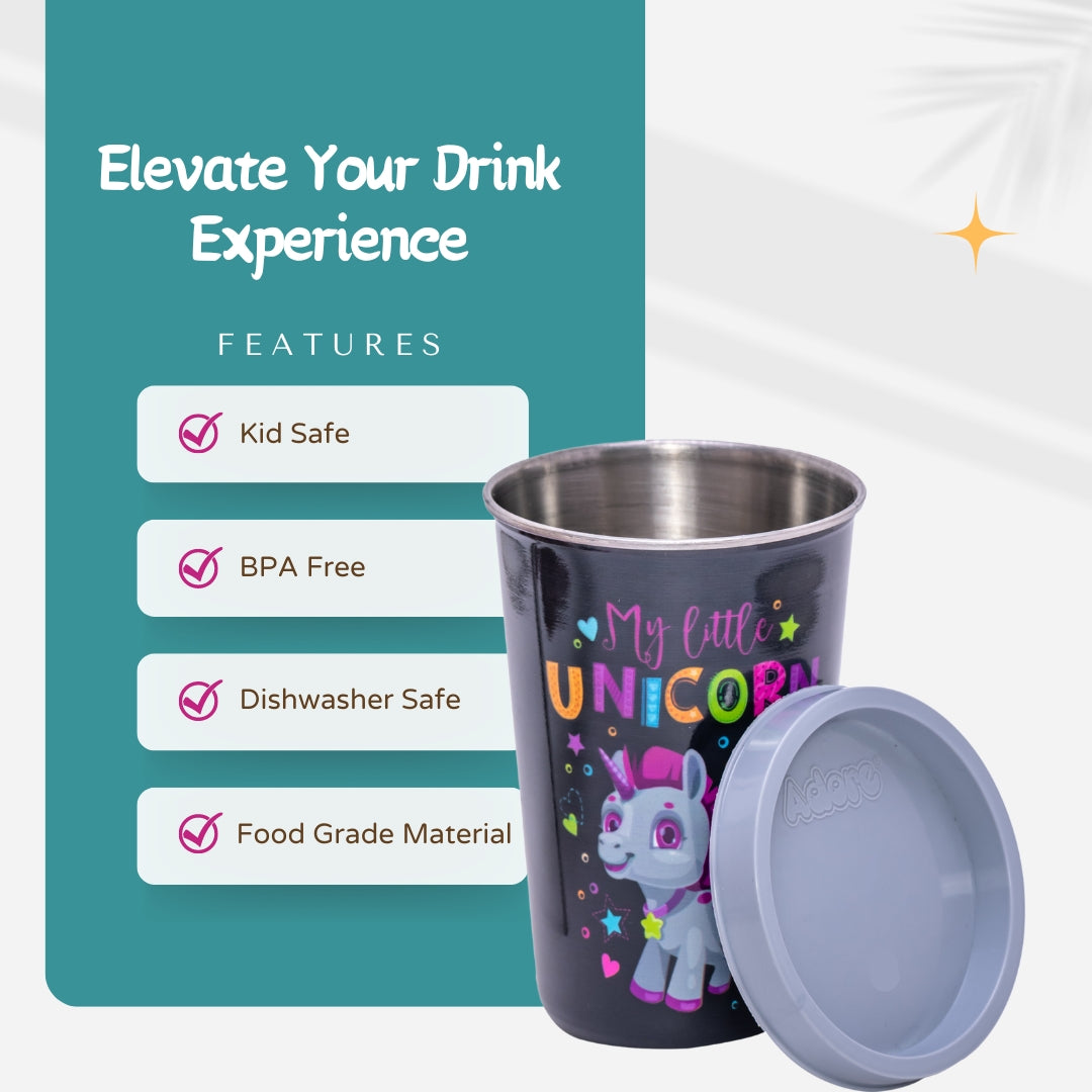 Adore Pro Numero Uno! The Character Printed Steel Tumbler 350mL - Unicorn