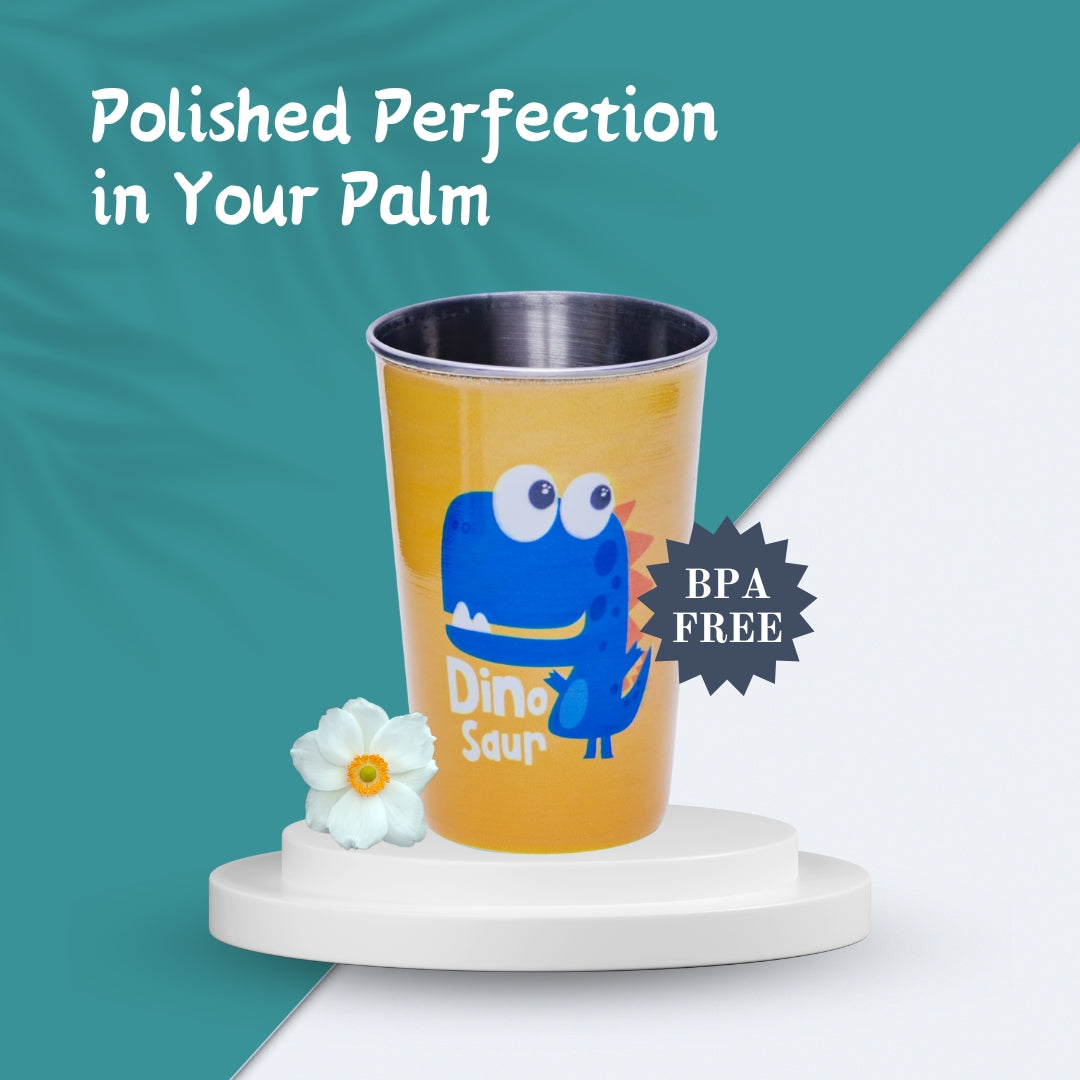 Adore Pro Numero Uno! The Character Printed Steel Tumbler 350mL - Dino