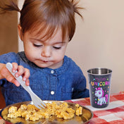 Adore Blissful! The Character Printed Steel Tumbler with Straw Lid Cap, Straw, Straw Brush set- 350ml - Unicorn