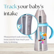 Adore Twilight 2in 1 Stainless Steel Sipper with Twin Handle 250ml - Blue Toucan