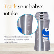 Adore Twilight 2in 1 Stainless Steel Sipper with Twin Handle 250ml - Orange Dino