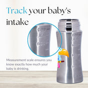 Adore Trion 3 in 1 Stainless Steel Sipper with Twin Handle 250ml- Blue Toucan