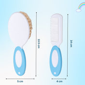 Adore NATURO- The Natural Soft Bristle Baby Brush & Comb Set - Blue