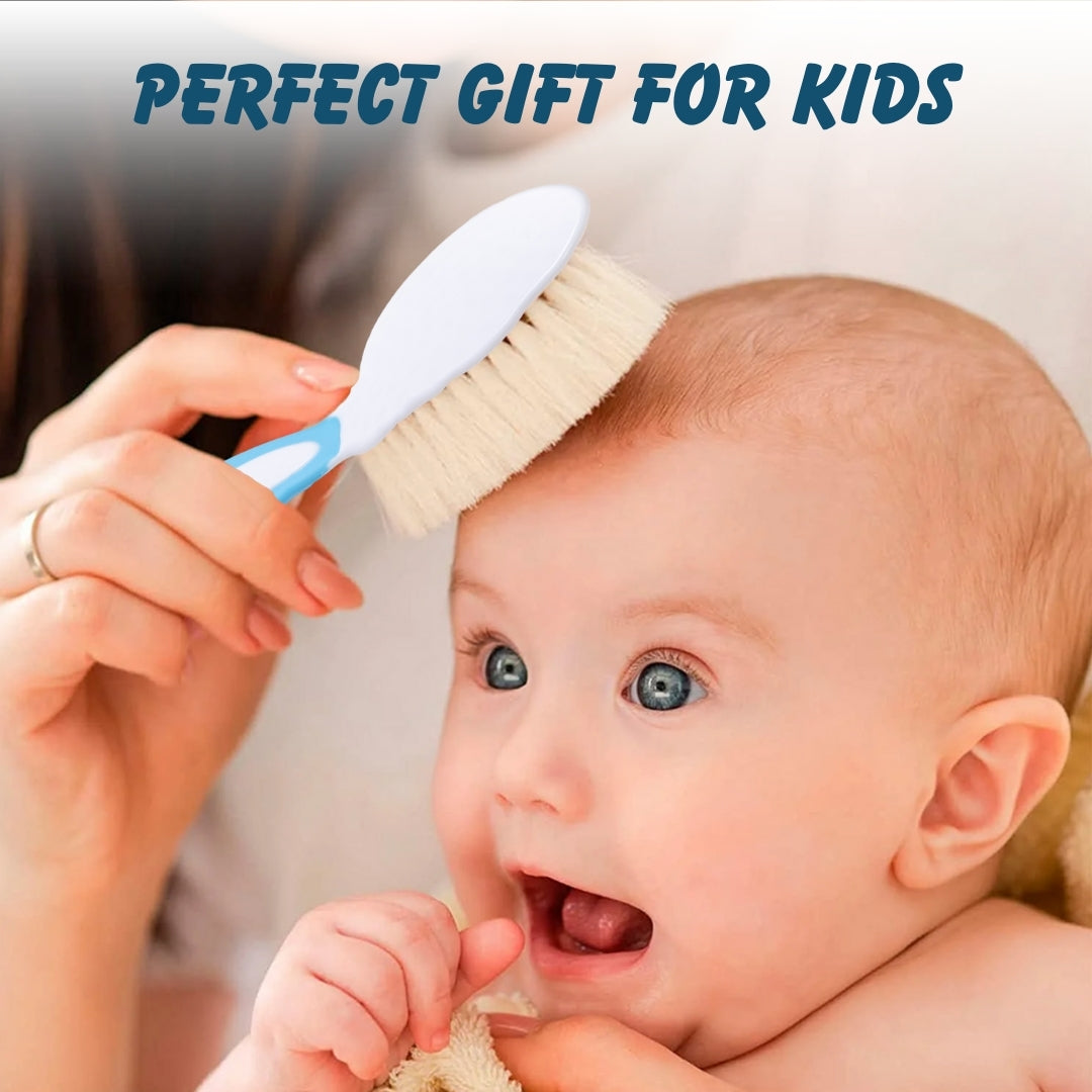 Adore NATURO- The Natural Soft Bristle Baby Brush & Comb Set - Blue