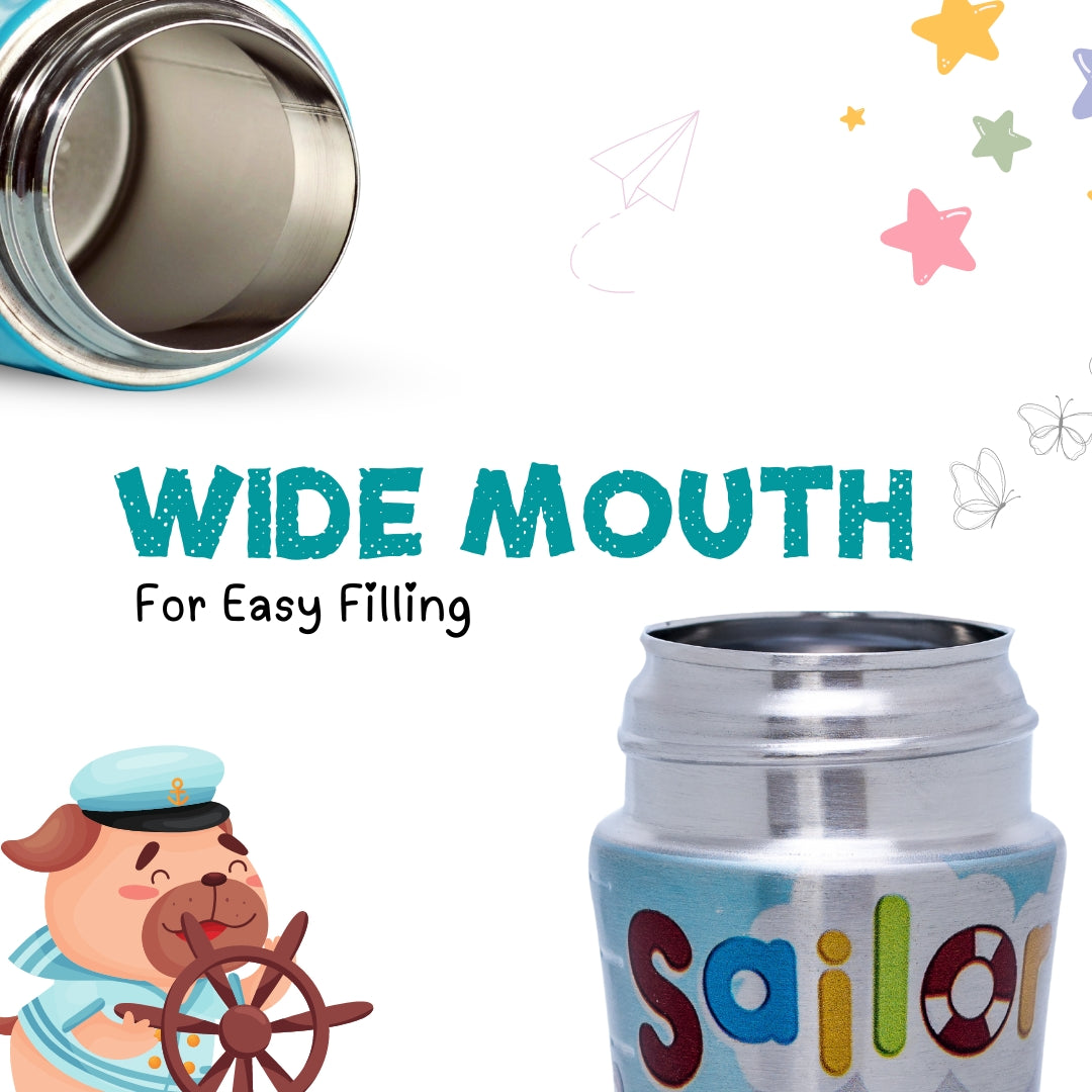 Adore Beta Printed Stainless Steel Spout Sipper - Sailor -250ml