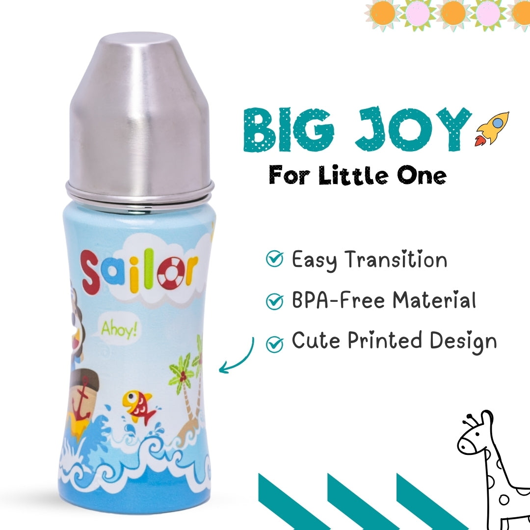 Adore Beta Printed Stainless Steel Spout Sipper - Sailor -250ml