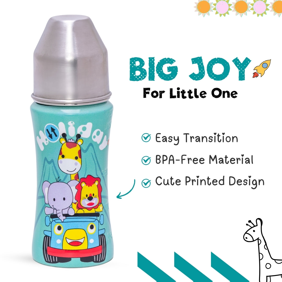 Adore Beta Printed Stainless Steel Spout Sipper - Holiday -250ml