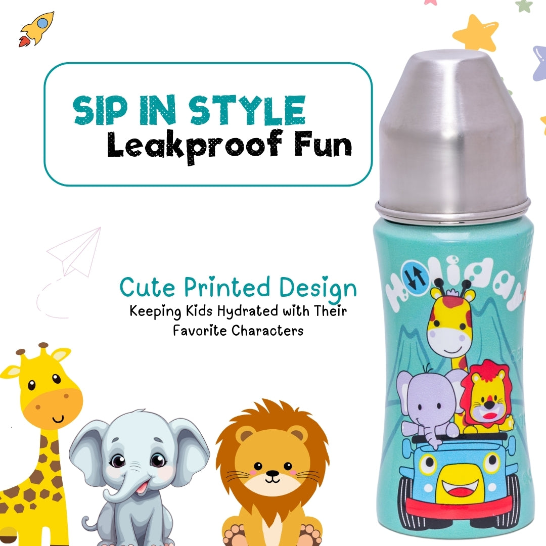 Adore Beta Printed Stainless Steel Spout Sipper - Holiday -250ml