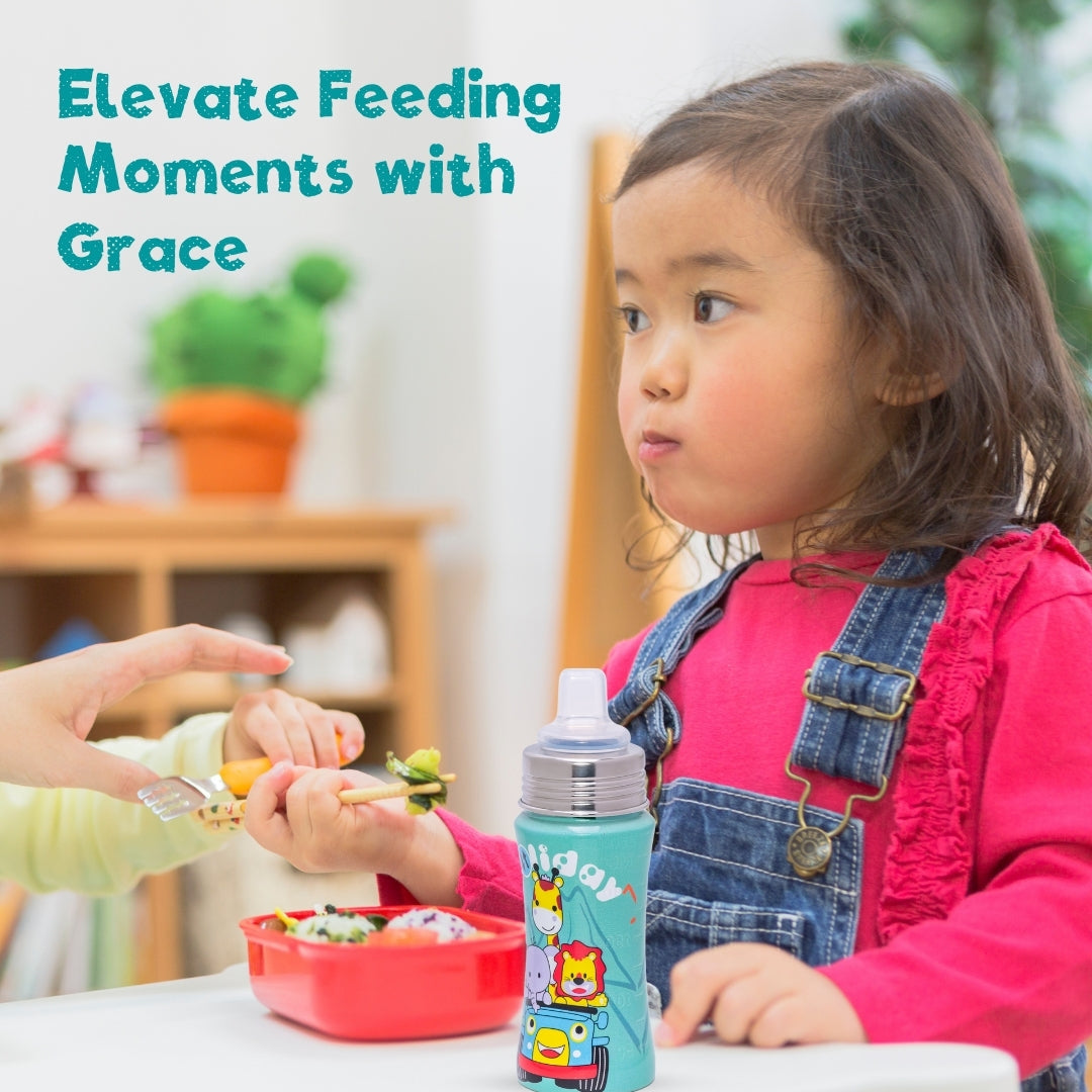 Adore Beta Printed Stainless Steel Spout Sipper - Holiday -250ml