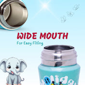 Adore Gamma Printed Stainless Steel Straw Sipper with Gravity Ball- 250ml - Holiday