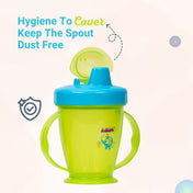 Adore Birdy Hard Spout Sipper cup with Twin Handle & Spill Proof Lid- 210ml - Green Blue