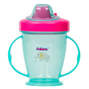 Adore Birdy Hard Spout Sipper cup with Twin Handle & Spill Proof Lid- 210ml - Blue Pink