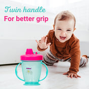 Adore Birdy Hard Spout Sipper cup with Twin Handle & Spill Proof Lid- 210ml - Blue Pink