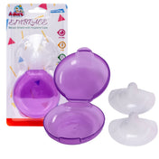 Adore Embrace Premium Super Soft Silicon Breast Shield with Storage Case-1 Pair - Purple