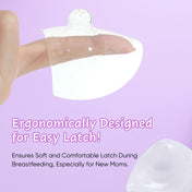 Adore Embrace Premium Super Soft Silicon Breast Shield with Storage Case-1 Pair - Purple