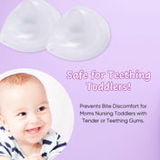 Adore Embrace Premium Super Soft Silicon Breast Shield with Storage Case-1 Pair - Purple