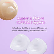 Adore Embrace Premium Super Soft Silicon Breast Shield with Storage Case-1 Pair - Purple