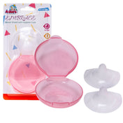 Adore Embrace Premium Super Soft Silicon Breast Shield with Storage Case-1 Pair - Pink