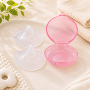 Adore Embrace Premium Super Soft Silicon Breast Shield with Storage Case-1 Pair - Pink