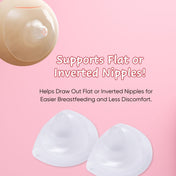 Adore Embrace Premium Super Soft Silicon Breast Shield with Storage Case-1 Pair - Pink