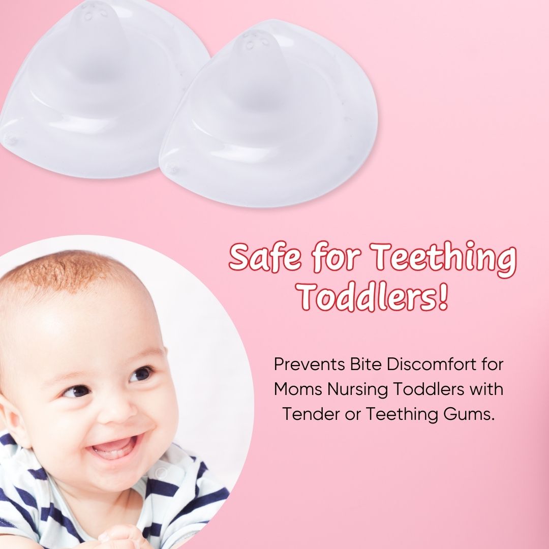 Adore Embrace Premium Super Soft Silicon Breast Shield with Storage Case-1 Pair - Pink