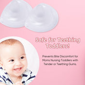 Adore Embrace Premium Super Soft Silicon Breast Shield with Storage Case-1 Pair - Pink