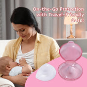 Adore Embrace Premium Super Soft Silicon Breast Shield with Storage Case-1 Pair - Pink