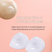 Adore Embrace Premium Super Soft Silicon Breast Shield with Storage Case-1 Pair - Beige