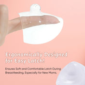 Adore Embrace Premium Super Soft Silicon Breast Shield with Storage Case-1 Pair - Beige