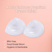 Adore Embrace Premium Super Soft Silicon Breast Shield with Storage Case-1 Pair - Beige