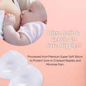 Adore Embrace Premium Super Soft Silicon Breast Shield with Storage Case-1 Pair - Beige