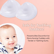 Adore Embrace Premium Super Soft Silicon Breast Shield with Storage Case-1 Pair - Beige