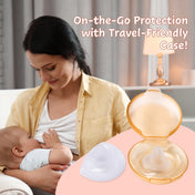 Adore Embrace Premium Super Soft Silicon Breast Shield with Storage Case-1 Pair - Beige