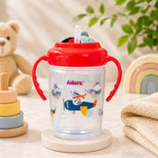 Adore Itzy Bitzy Straw Sipper with Twist & Sip Head with Twin Handle - Red