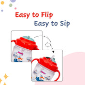 Adore Itzy Bitzy Straw Sipper with Twist & Sip Head with Twin Handle - Red