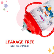 Adore Itzy Bitzy Straw Sipper with Twist & Sip Head with Twin Handle - Red