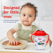 Adore Itzy Bitzy Straw Sipper with Twist & Sip Head with Twin Handle - Red