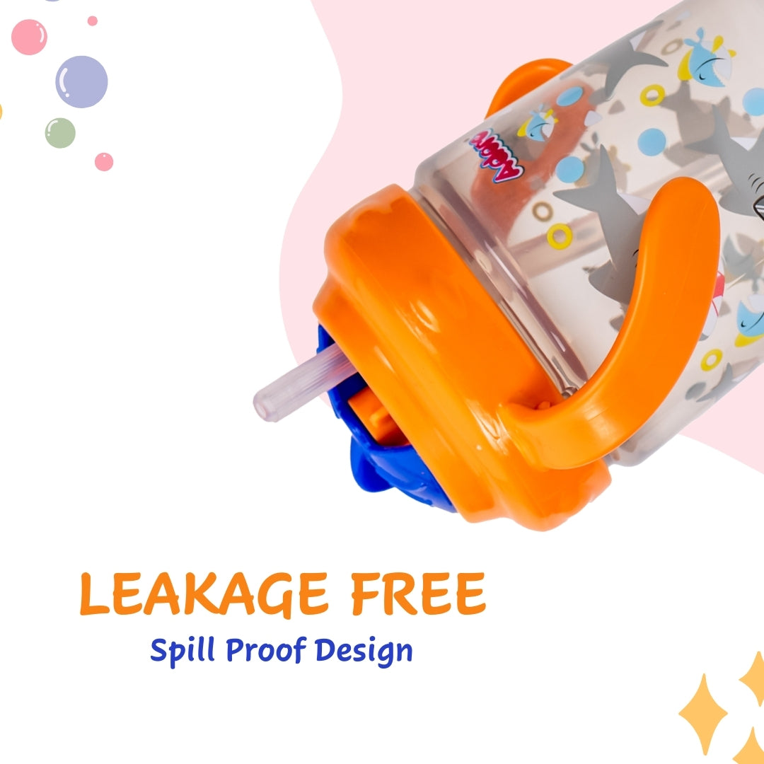 Adore Itzy Bitzy Straw Sipper with Twist & Sip Head with Twin Handle - Orange