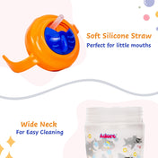 Adore Itzy Bitzy Straw Sipper with Twist & Sip Head with Twin Handle - Orange