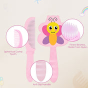 Adore Jungle Fun Baby Brush & Comb Set- Butterfly
