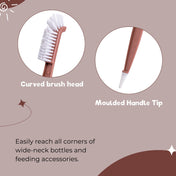 Adore Laventine Premium 2 in 1 Bottle and Teat Cleaning Brush with Head Case - Red