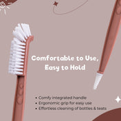 Adore Laventine Premium 2 in 1 Bottle and Teat Cleaning Brush with Head Case - Red