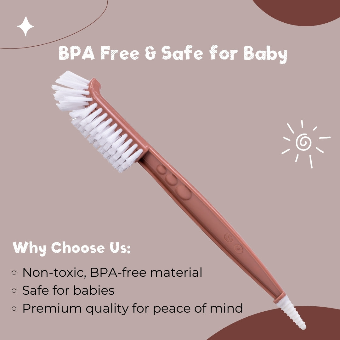 Adore Laventine Premium 2 in 1 Bottle and Teat Cleaning Brush with Head Case - Red