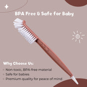 Adore Laventine Premium 2 in 1 Bottle and Teat Cleaning Brush with Head Case - Red