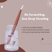 Adore Laventine Premium 2 in 1 Bottle and Teat Cleaning Brush with Head Case - Red