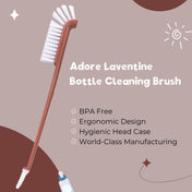 Adore Laventine Premium 2 in 1 Bottle and Teat Cleaning Brush with Head Case - Red