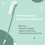 Adore Laventine Premium 2 in 1 Bottle and Teat Cleaning Brush with Head Case - Green
