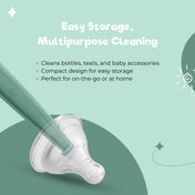 Adore Laventine Premium 2 in 1 Bottle and Teat Cleaning Brush with Head Case - Green